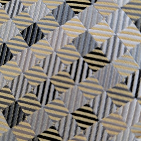 Men's Neck Tie 3.5 Inch Gold Yellow Green Silver necktie Giorgio Brutini - Picture 3 of 8